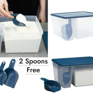 DecoBella Jumbo Rectangular Storage Box w 2 Spoons 6.5L