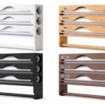 Bamboo Wrap Organizer with Paper Tower Holder 3 Comp