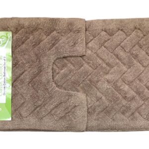 Classic 100% Cotton Bathmat Set of 2: 75x50+40x50 cm