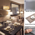 Rectangular Table Placemat 45 x 30 cm Metallic Look