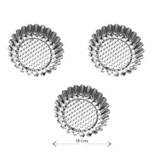 3 Pieces Tart Molds 9 cm
