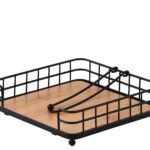 Dosthoff Iron Grid Napkin Holder with Bamboo MB07