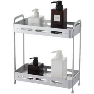 2 Tiers Aluminum Shower Bathroom Shelve