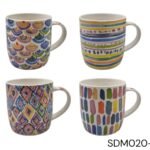 Porcelain Mug with Colorful Art Design