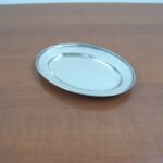Thick oval stainless steel dish 20cm