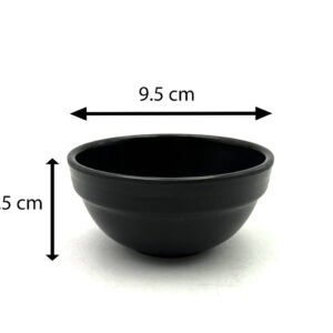 Mat Black Melamine Small Bowl 9.5 cm