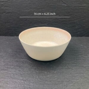 Beige Marble Melamine Large Round Bowl 6.25 inch X6