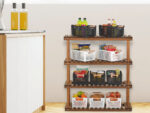 Medium Size Basket with Wooden Handles 585