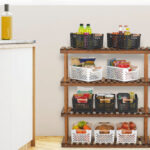 Medium Size Basket with Wooden Handles 585