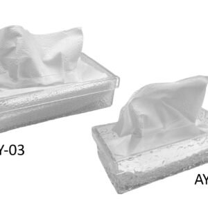Acrylic Tissue Box w Texture Designs