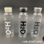 H2O Decorated Glass Water Bottle 500ml with Leak Proof Cover