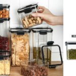 Acrylic Airtight Squared Food Jar 0.8 lt