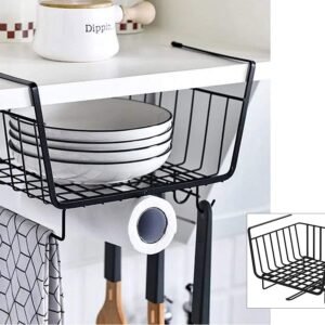 Under Shelf Wire Basket with Hangers