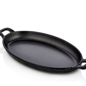 Melamine Matt Oval Plate with handles 26 cm