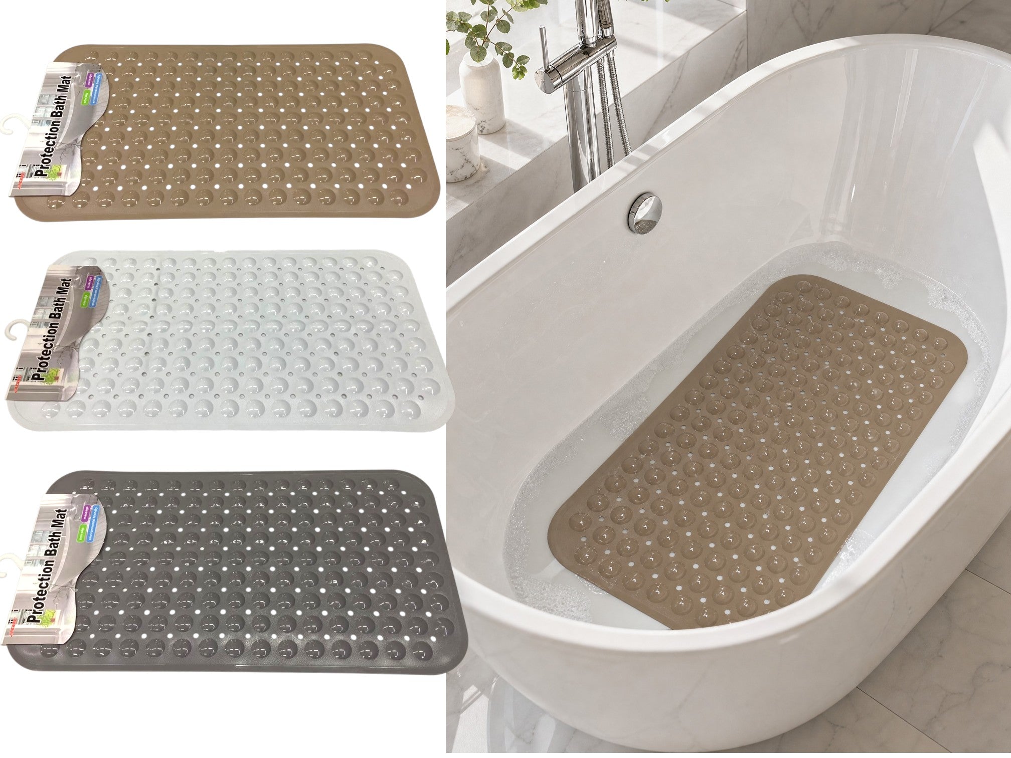 10a38f28e862d38c68cb8865d2630453.jpg PVC Non Slip Classic Protection Bath Mat 71x38 cm