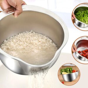 High Quality Stainless Steel Rice Strainer 24 cm