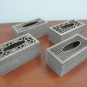 Wooden Tissue Box DECO 4 designs