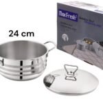 Max Fresh SS Cooking Pot with SS lid 24 cm