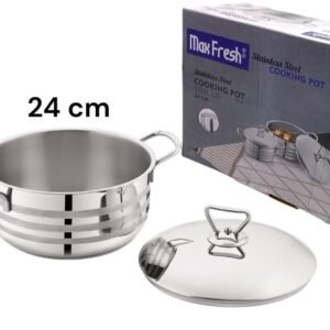 Max Fresh SS Cooking Pot with SS lid 24 cm