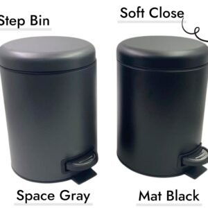 Klenmann Soft Close Matt Color SS Dustbin with pedal 5 L