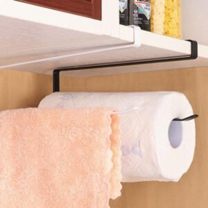 Kitchen Towel Holder Under Shelf Black