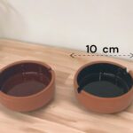 Natural Terracotta Ashtray 10 cm with Colored Glazing
