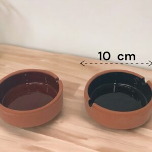 Natural Terracotta Ashtray 10 cm with Colored Glazing
