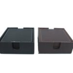 Square Leather Coasters Set