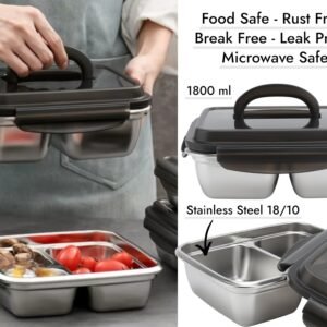 Dosthoff Stainless Steel 2 Compartments Food Container 1800 ml