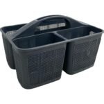 Jute design partitioned detergent organizers
