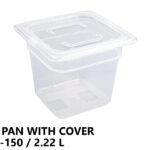 Gastronorm Plastic Storage Container 1/6 150 mm - 2.22L