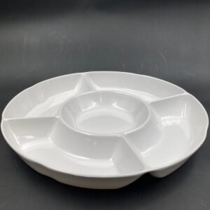 5 compartments divided dish 14" size 35 cm