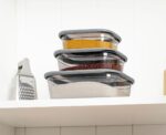 Set of 3 Poli Food Storage Box with Silicon Rim Cover