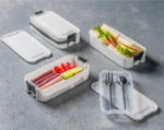 Lunch Box Kat Kat 2 Layers with Cutlery