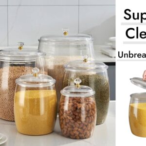 Break resistant BPA Free 5 Large Jars Set