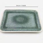Green Marble Melamine Rectangular Tray 15 inch