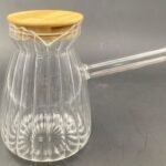 Borosilicate Glass Coffee Pot wooden cover 900 ml