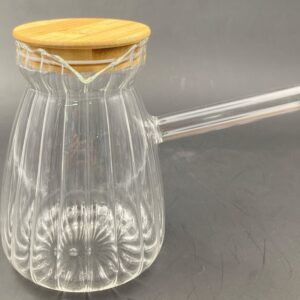 Borosilicate Glass Coffee Pot wooden cover 900 ml