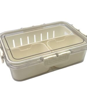 High Quality Transparent Food Storage Container 3 Divide
