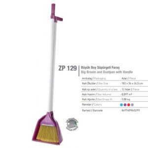 Large Broom with Deep Dustpan