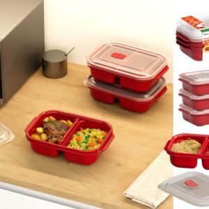 3 Pieces Set Heat'n Go Divided Food Containers 1200 ml