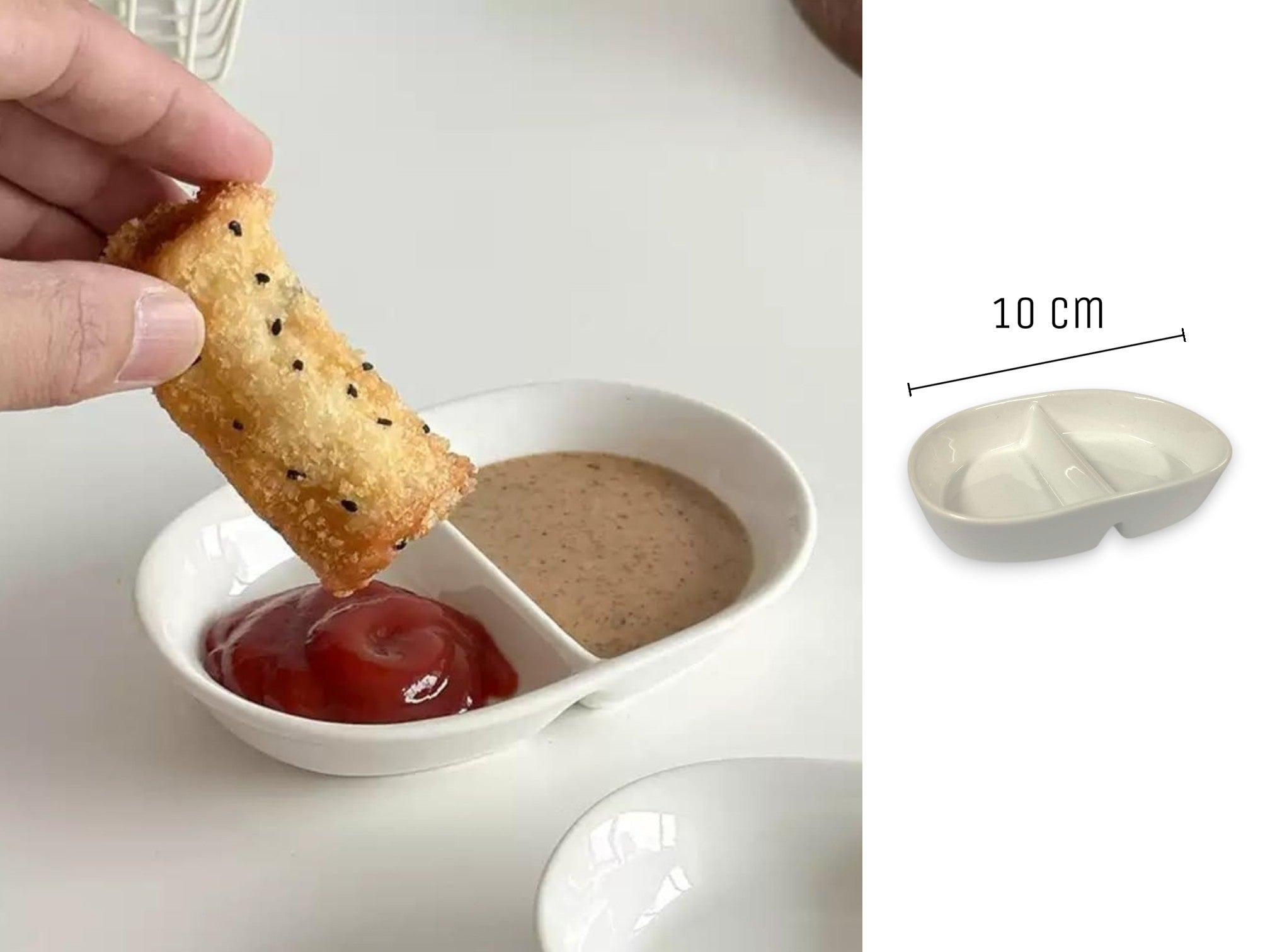 1d6807743f22333db4ae5963f701126a.jpg Small Divided Sauce Bowl 10 cm X2