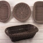 High quality Rectangular Woven Bread Basket 24 cm