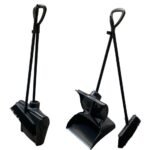 Professional Dustpan with Broom Black