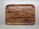 Wooden Design Rectangular Melamine Tray; 15"