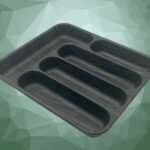 Black Wood Color Cutlery Tray 30x35 cm