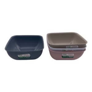 Colorful Square Bowl; 1.3 lt X2