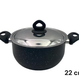Black Granite Nouval Casserole 22 cm