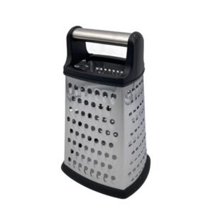 Large Stainless Steel 4 sided Grater with silicon base