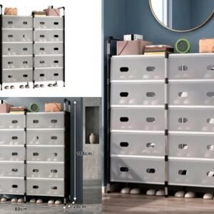 5-Layer Dustproof Divided Storage Shoe Rack